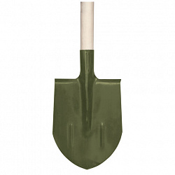 Лопата штыковая 20х28,5 см, с ребрами жесткости, высота 145 см, деревянный черенок, КМ000882