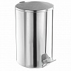 Ведро мусорное с педалью 10 литров, УСИЛЕННОЕ, кольцо под мешок, хром, нержавеющая сталь, ТИТАН