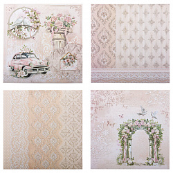 Бумага для скрапбукинга 30х30 см "Свадебный", двусторонняя, 12 листов, 180 г/м2, ОСТРОВ СОКРОВИЩ, 665435