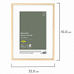 Рамка 30х40 см небьющаяся, аналог IKEA, багет 12 мм, дерево, BRAUBERG "Woodray", цвет натуральный, 391361