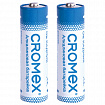Батарейки алкалиновые "пальчиковые" КОМПЛЕКТ 4 шт., CROMEX (КРОМЕКС) Alkaline, AA (LR6, 15A), спайка, 457132