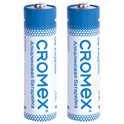Батарейки алкалиновые "пальчиковые" КОМПЛЕКТ 4 шт., CROMEX (КРОМЕКС) Alkaline, AA (LR6, 15A), спайка, 457132