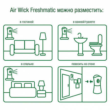 Освежитель воздуха автоматический со сменным баллоном 250 мл, AIRWICK Pure, "Цветущая сакура"