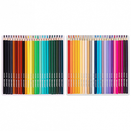 Карандаши цветные супермягкие яркие трехгранные BRAUBERG MAX, 50 цветов, грифель мягкий 3,3 мм, 181860