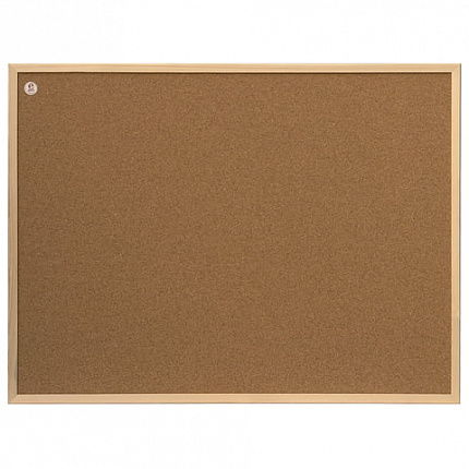 Доска пробковая для объявлений 80x60 см, деревянная рамка, 2х3 ECO, (Польша), TC86/C