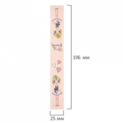 Закладки для книг с магнитом FASHION GIRLS, набор 6 шт., блестки, 25x196 мм, ЮНЛАНДИЯ, 113443