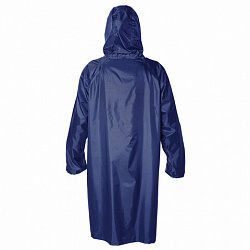 Дождевик-плащ синий на молнии многоразовый с ПВХ-покрытием, размер 52-54 (XL), рост 170-176, ГРАНДМАСТЕР, 610866