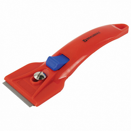 Скребок для любых поверхностей (стеклокерамика, стекло, плитка) BRAUBERG "CLASSIC", фиксатор, 607458