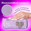 Пенал мягкий BRAUBERG, 2 отделения, полиэстер, "Heart", фиолетовый, 21х6х9 см, 270259