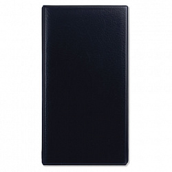 Визитница на 4-х кольцах BRAUBERG, четырехрядная, на 160 визиток, черная, 231825