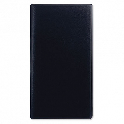 Визитница на 4-х кольцах BRAUBERG, четырехрядная, на 160 визиток, черная, 231825