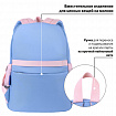 Рюкзак BRAUBERG PASTEL с термонашивками в комплекте, "Friendly bunnies", голубой, 40х29х14 см, 271423