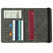Обложка для паспорта и документов с защитой от считывания, 9 карманов, резинка, экокожа, графитовая, BRAUBERG, 238753