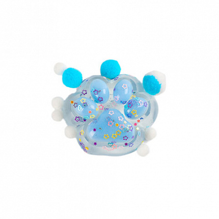 Игрушка-антистресс "КОШАЧЬЯ ЛАПКА С ПОМПОНАМИ", 7х6 см, ассорти 4 цвета, дисплей, JOLLY JOT (ДЖОЛЛИ ДЖОТ), 665774