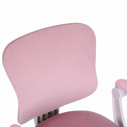 Кресло детское с подставкой для ног BRABIX "Sky MG-206", велюр, розовое, 533154
