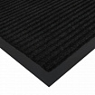 Коврик придверный 80х120 см, ЧЕРНЫЙ, влаго-грязезащитный, 430 г/м2, ребристый, ЛЮБАША СТАНДАРТ, 701036