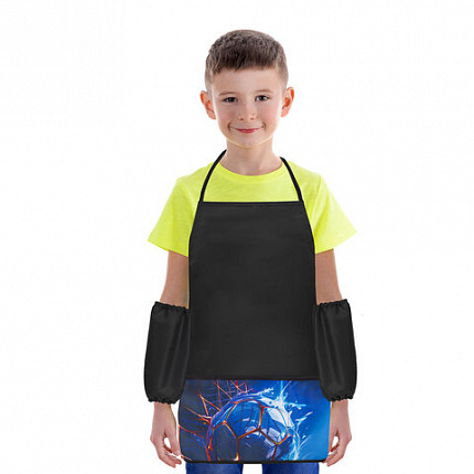 Фартук с нарукавниками для уроков труда BRAUBERG, 3 кармана, 46x54 см, "Score goal", 273645