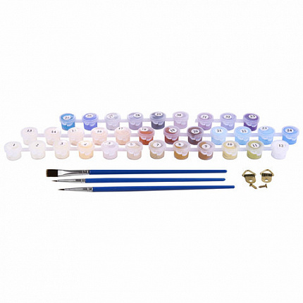 Картина по номерам 40х50 см, ОСТРОВ СОКРОВИЩ "Замок Нойшванштайн Бавария", на подрамнике, акрил, кисти, 663281