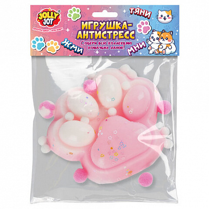 Игрушка-антистресс "МЕГА КОШАЧЬЯ ЛАПКА", 13х10 см, ассорти 2 цвета, дисплей, JOLLY JOT (ДЖОЛЛИ ДЖОТ), 665778