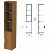 Шкаф полузакрытый "Канц", 350х350х1830 мм, цвет орех пирамидальный (КОМПЛЕКТ)