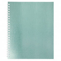 Тетрадь бумвинил А5 96 л., гребень, офсет №1, клетка, МЯТА, "Metallic", HATBER, 066857, 96Т5бвВ1гр