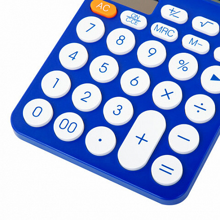 Калькулятор настольный BRAUBERG STYLE-12-BL (157х106 мм), 12 разрядов, двойное питание, СИНИЙ, 272966