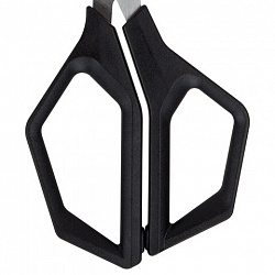 Ножницы BRAUBERG "Super black" 220 мм, черные, 3-сторонняя заточка, ручки из ABS-пластика, 238855