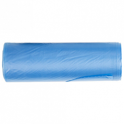 Мешки для мусора с ушками LAIMA "ULTRA" 60 л синие, рулон 20 шт. прочные, ПНД 14 мкм, 60х76 см, 607690