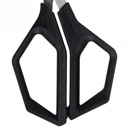 Ножницы BRAUBERG "Super black" 220 мм, черные, 3-сторонняя заточка, ручки из ABS-пластика, 238855