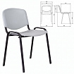 Стул STAFF "Iso Plast CF-009", черный каркас, пластик серый, 532570