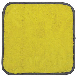 Салфетка из МИКРОФИБРЫ универсальная ДВУСТОРОННЯЯ 35х35 см, желтая/серая, 500 г/м2, LAIMA, 604686