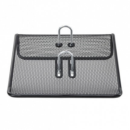 Подставка для календаря большая BRAUBERG "Germanium", металлическая, 57х200х200 мм, черная, 231972