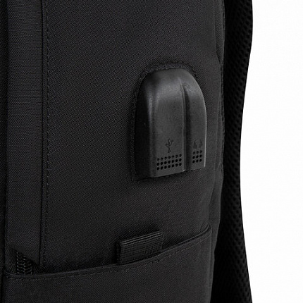 Рюкзак HEIKKI ACTIVE (ХЕЙКИ) универсальный, отделение для ноутбука, USB-порт, черный, 44х31х14 см, 272560