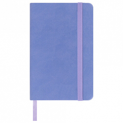 Скетчбук, слоновая кость 140 г/м2 90х140 мм, 80 л., КОЖЗАМ, резинка, BRAUBERG ART CLASSIC, пастель сиреневый, 116875