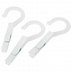 Прищепки бельевые с крючком 13 см, КОМПЛЕКТ 5 штук, пластик, белые, PRIMILA (ПРИМИЛА) EXTRA, 700518
