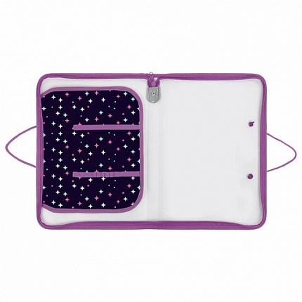 Папка для труда на молнии с ручками ПИФАГОР А4, 1 отделение, пластик, органайзер, "Leapfrog", 273388