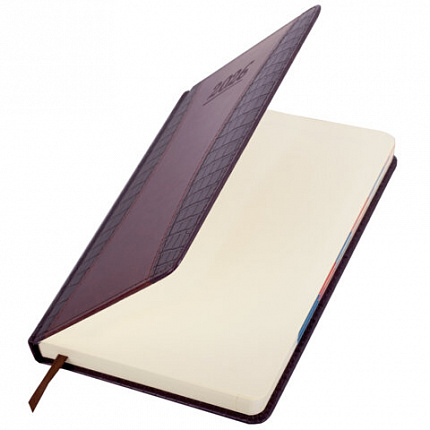 Ежедневник датированный 2026 А5 148х218 мм, GALANT "CombiContract", под кожу, коричневый, 117487