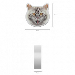 Ластик фигурный ERICH KRAUSE "Big City Cats", 25,6х25,3х7 мм, 63061