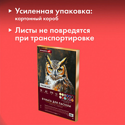 Бумага для пастели ФАКТУРНАЯ, А3, в коробке, 36 листов, 12 цветов, 270 г/м2, BRAUBERG ART, 117760