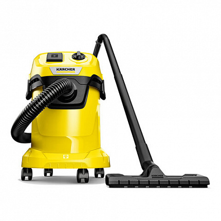 Пылесос хозяйственный KARCHER WD 3 P, мусоросборник 17л, мощность 1000Вт, желтый, 1.6, 1.628-170.0