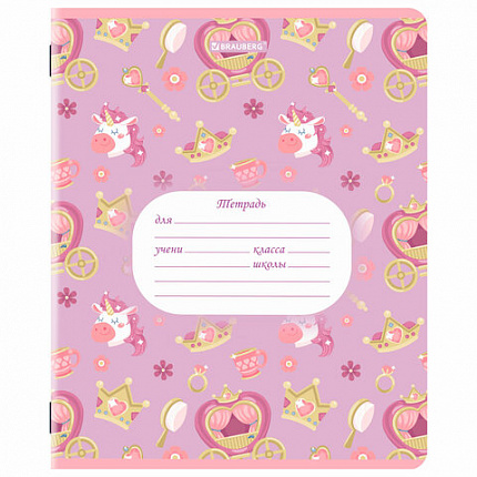 Тетрадь 12 л. BRAUBERG клетка, обложка картон, МИКС-4, 107276