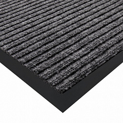 Коврик придверный 50х80 см, СЕРЫЙ, влаго-грязезащитный, 450 г/м2, ребристый, PRIMILA (ПРИМИЛА) EXTRA, 701023