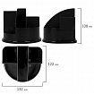Подставка-органайзер BRAUBERG STYLE, 5 отделений, 132х122х108 мм, черная, 238096