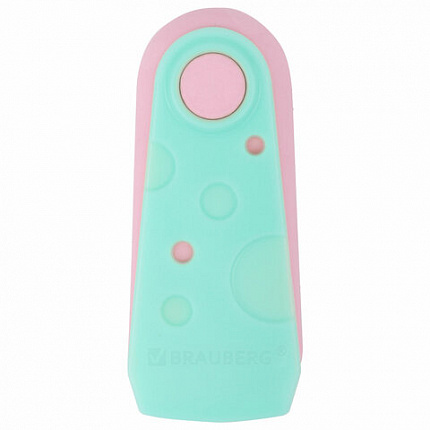Ластик BRAUBERG "ULTRA PASTEL", 57х24х15 мм, пастельные цвета ассорти, бирюзовый пластиковый держатель, 272688