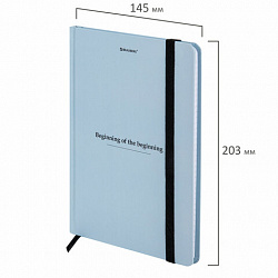 Блокнот с резинкой в клетку 96 л., А5 145х203 мм, твердая обложка, BRAUBERG, "Vintage", 116321