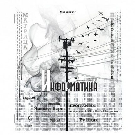 Тетради предметные, КОМПЛЕКТ 12 ПРЕДМЕТОВ, BLACK&WHITE, 48л, матовая ламинация, BRAUBERG, 404835