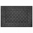 Коврик придверный 40х60 см, СЕРЫЙ, грязезащитный, 430 г/м2, фактурный рисунок ЧЕШУЙКИ, ЛЮБАША, 701058
