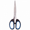 Ножницы BRAUBERG "Classic+", 160 мм, черно-синие, классической формы, резиновые вставки, 236447