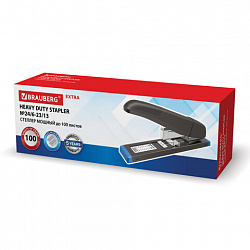 Степлер МОЩНЫЙ до 100 листов BRAUBERG "Heavy Duty Extra", скобы № 24/6-23/13, 270552
