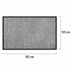 Коврик придверный 50х80 см, СЕРЫЙ, влаго-грязезащитный, 300 г/м2, мелкий рубчик, PRIMILA (ПРИМИЛА) STANDARD, 701019